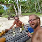 Mit Lorenz (aus Suedafrika) am Strand